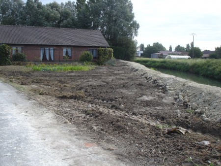 Remise a niveau des berges affaissées